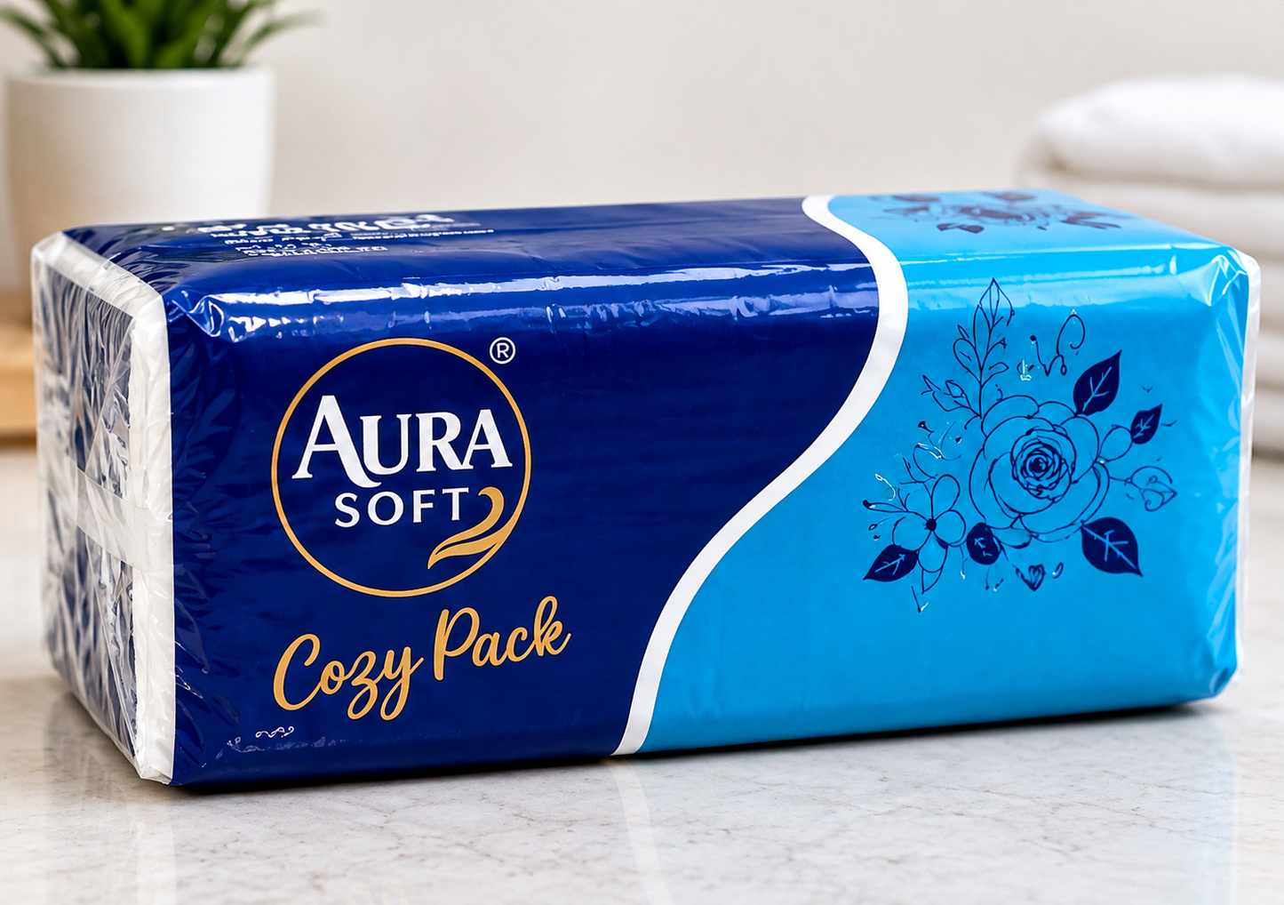 Aura Soft Cozy Pack 550 Tissue Paper – Soft, Absorbent & Hygienic