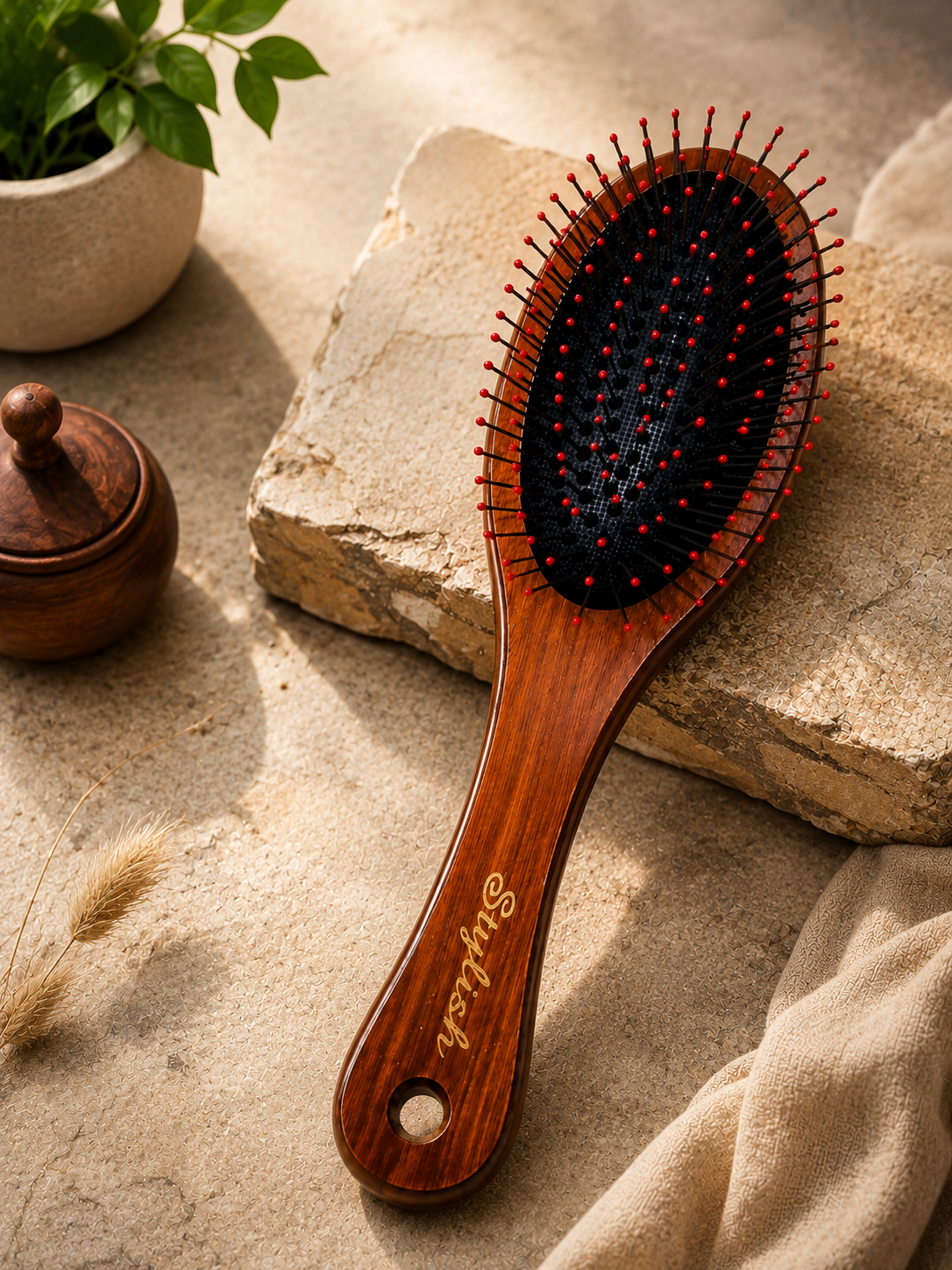 Wooden Paddle Hair Brush