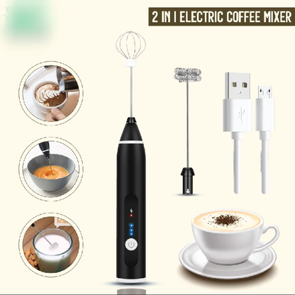 2-in-1 Electric Coffee Mixer & Milk Frother