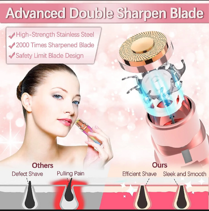 2-in-1 Rechargeable Facial Hair Remover & Trimmer