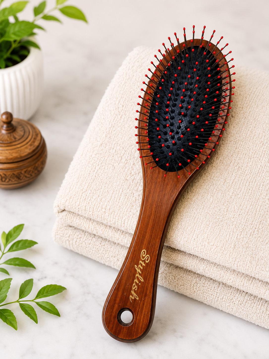 Wooden Paddle Hair Brush