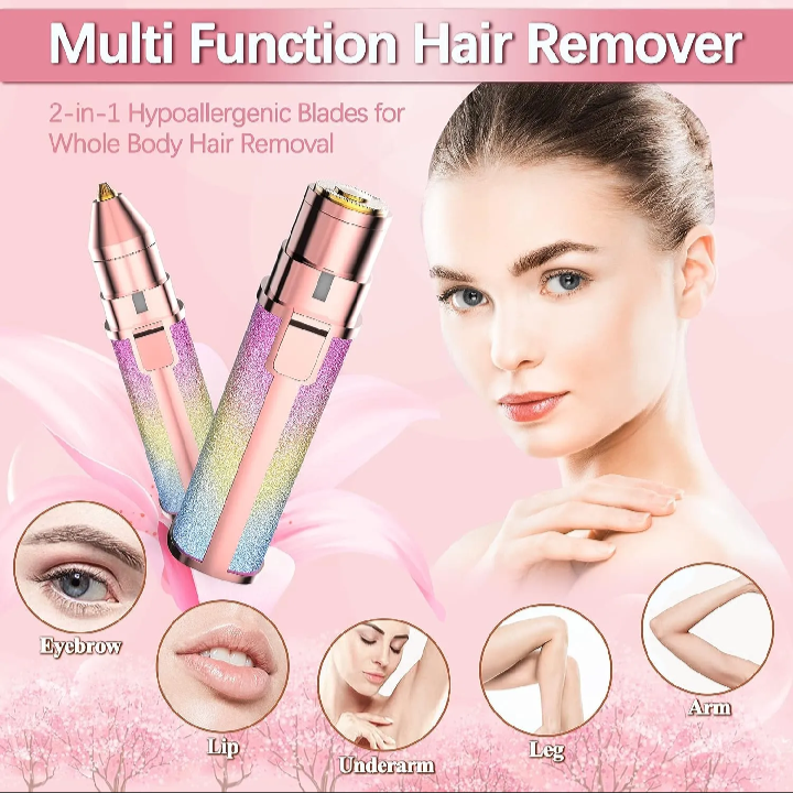 2-in-1 Rechargeable Facial Hair Remover & Trimmer