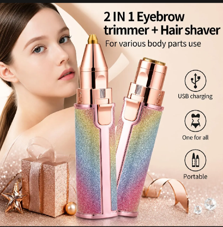 2-in-1 Rechargeable Facial Hair Remover & Trimmer