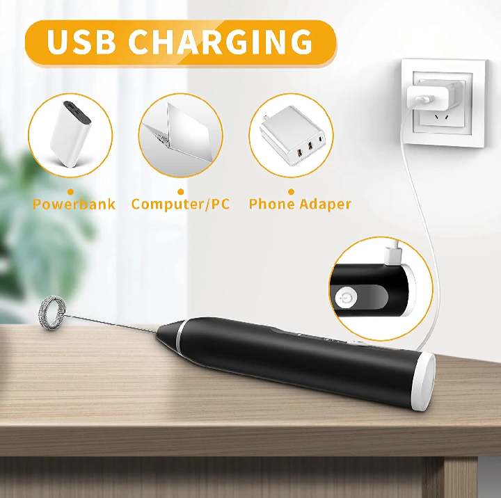 2-in-1 Electric Coffee Mixer & Milk Frother